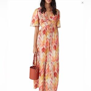 ba&sh Multicolor Chevron Maxi Dress